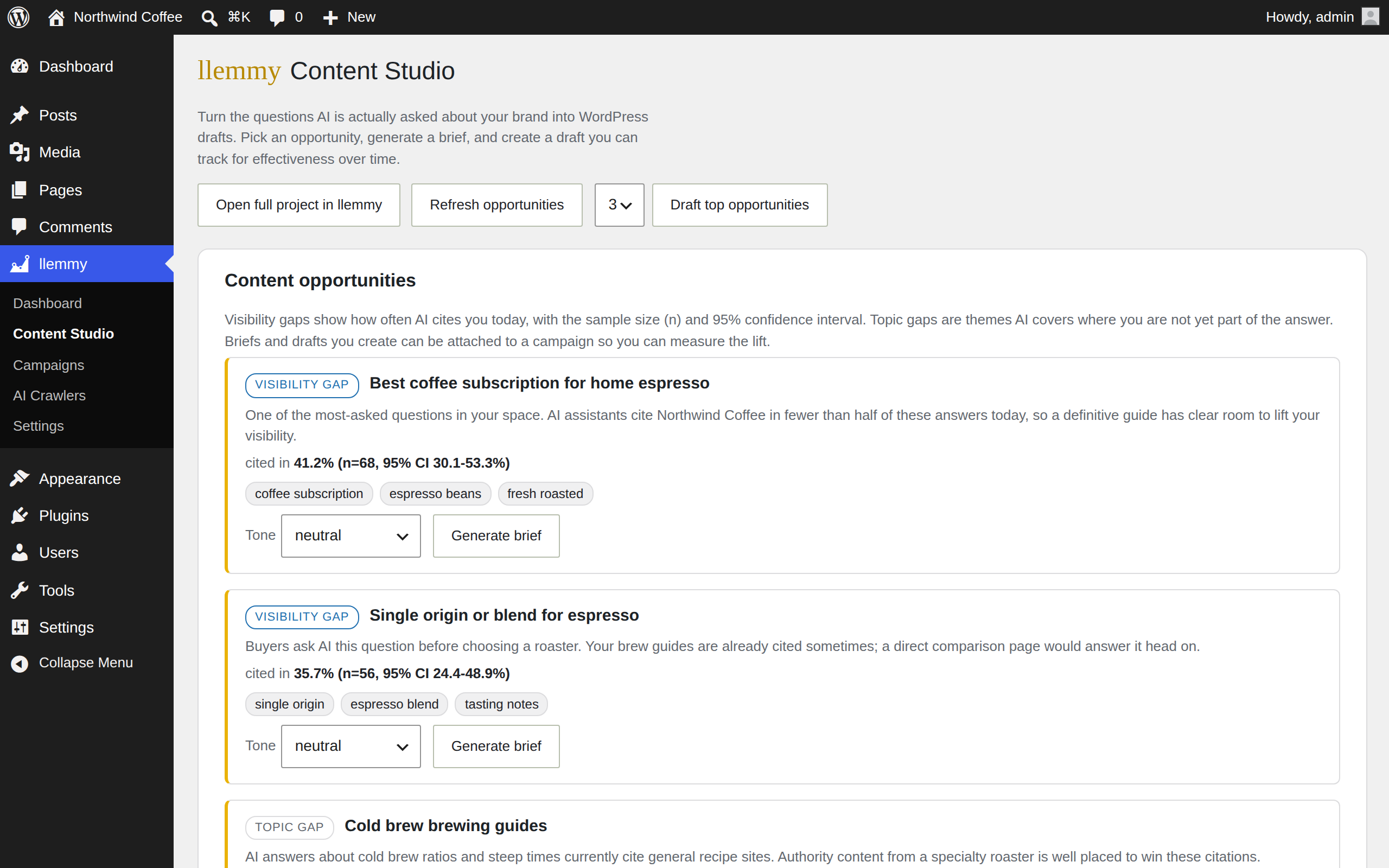 llemmy WordPress plugin screenshot 3